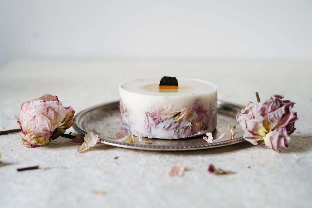 Dried Flowers by Scented Candle